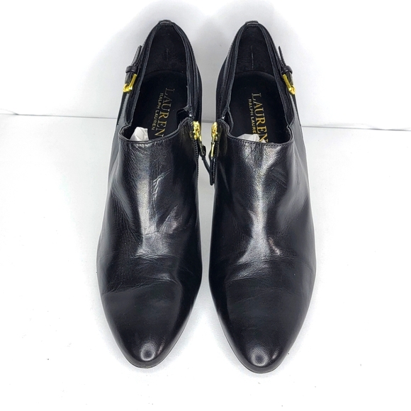 Lauren Ralph Lauren Black Leather Booties Size 9B #1293 - Picture 2 of 10